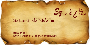 Sztari Ádám névjegykártya