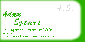 adam sztari business card